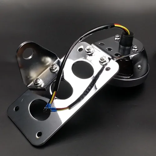 Miniatura 3 de Parrilla de motocicleta, lámpara de luz trasera para Harley Honda, Kawasaki, Suzuki, Yamaha, Triumph, Victory, XL, FL CB, Cafe racer, Bobber Cromado