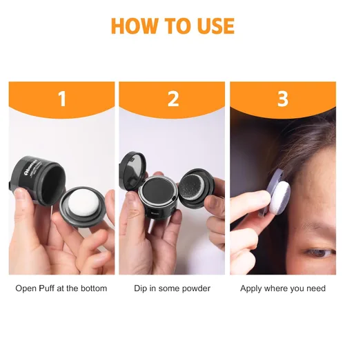 Miniatura 7 de Retoque de Raíz Instantáneo Polvo de Cobertura de Canas, Oculta la Pérdida de Cabello y Adelgazamiento Para Mujeres y Hombres, Fibras Capilares