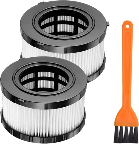 Paquete de 2 filtros HEPA de repuesto compatibles con aspiradora DEWALT DC5151H DC515 DCV517 DCV517B con 2 cepillos de limpieza Beilan