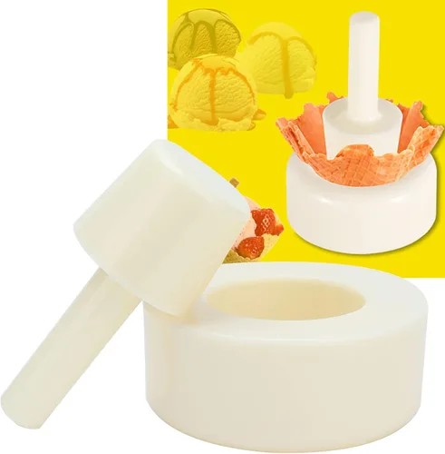 Miniatura 7 de Máquina para hacer conos de gofres crujientes, rodillo de cono de plástico para hacer helados, herramienta formadora de conos de gofres, pastelería