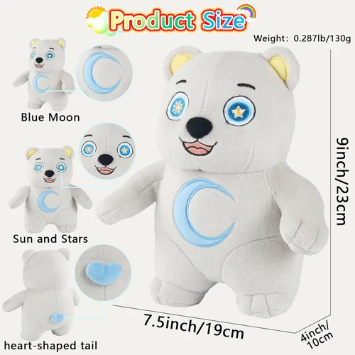 Miniatura 7 de Oso de peluche Moon Bear, lindas muñecas, suaves al tacto, exquisita artesanía, juguete de peluche cosido a mano, para todas las edades, diseño