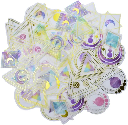Miniatura 11 de Juego de calcomanías de papel washi de papel washi de cuento de hadas del mundo kawaii, hadas kawaii, niña, flor de cerezo, atrapasueños, B