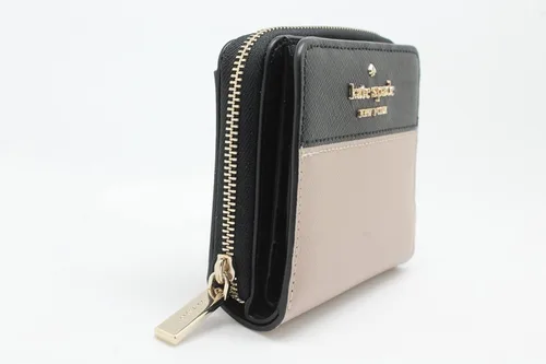 Miniatura 6 de Kate Spade Staci - Cartera pequeña con cremallera alrededor de color beige cálido, color negro, multicolor