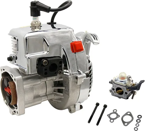 Miniatura 2 de FLMLF Motor de 4 pernos de 29CC con revestimiento cromado para 1/5 escala RC HPI ROFUN KM Baja Losi FG GoPed RedCat Truck RC CAR Parts