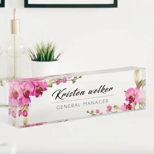 Miniatura 32 de Placa de Nombre Personalizada, Decoración de Oficina Personalizada - Accesorio de Escritorio de Acrílico, Regalos de Oficina para Empleados