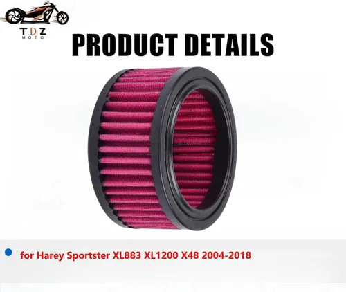 Miniatura 5 de TDZ 2004-2020 Limpiador de aire de admisión Moto Kit de sistema de reemplazo de filtro de aire para Harey Sportster XL883 XL1200 X48 (Paquete de 1)