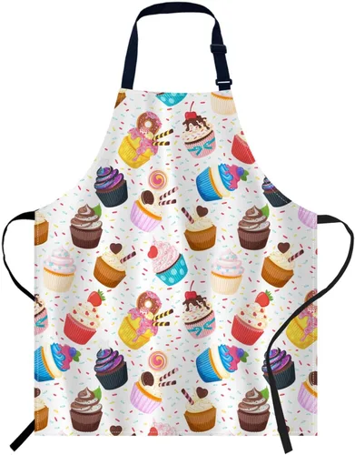 Miniatura 11 de oFloral Delantal de campo de fútbol americano y pelota, unisex, ajustable, delantal de chef de cocina, delantal para mujeres y hombres para cocina
