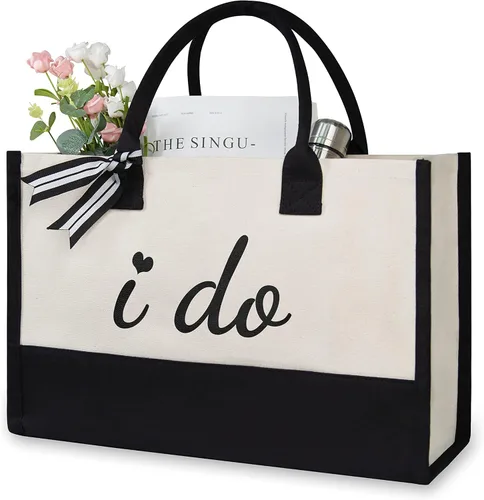 Miniatura 15 de TOPDesign Canvas Tote Bag, Bridal Shower Gifts for Bride, Wedding Bachelorette Bride Gifts Shoulder Bag