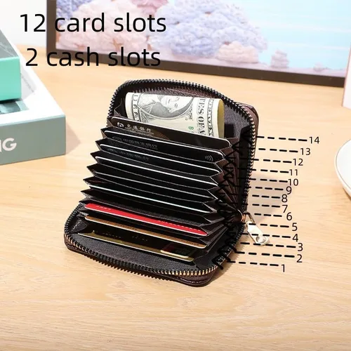 Miniatura 2 de PEIQICHU Estuches de tarjetas para mujer, Rojo -, Moda