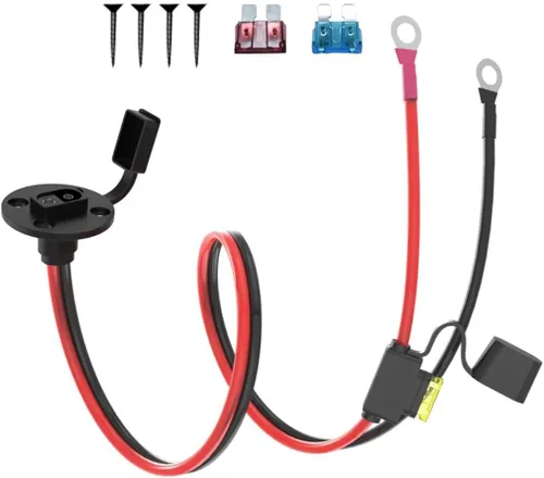 Miniatura 15 de ELFCULB Cable de extensión de enchufe de alimentación SAE a conector SAE, puerto de pared lateral SAE de montaje en panel de 14 AWG de 2 pies