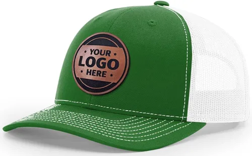 Miniatura 55 de Sombrero de parche de cuero de camionero personalizado grabado con láser