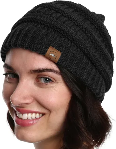 Miniatura 66 de Gorro de punto para mujer, cálido y suave, elástico, para clima frío de Tough Headwear