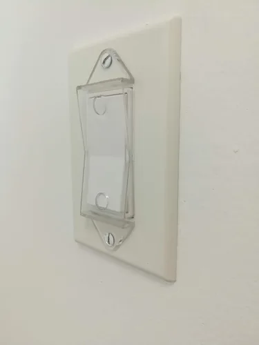 Miniatura 5 de Paquete de 4 protectores transparentes para placa de interruptor basculante, mantiene el interruptor de luz encendido o apagado. Protege tus luces