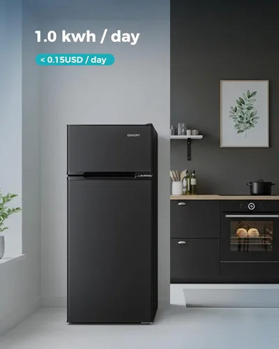 Miniatura 8 de EUHOMY Mini Refrigerador con Congelador, 4.5 Pies Cúbicos Mini Refrigerador, 2 puertas Para Dormitorio/Residencia Estudiantil/Oficina/Apartamento