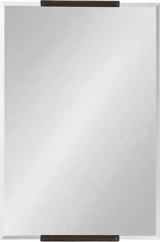 Miniatura 8 de Kate and Laurel Erina - Espejo de pared rectangular biselado moderno de transición sin marco con detalles de metal, 20 x 31, bronce