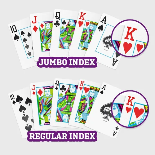 Miniatura 5 de Copag Legacy Design - Juego de cartas 100% de plástico, tamaño de póquer, tamaño jumbo, color rojo y azul, juego de doble baraja Rojo/Azul