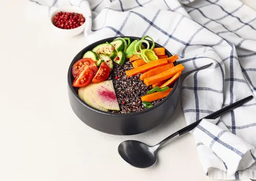 Miniatura 5 de Quinua negra, 3 libras – grano entero, crudo, vegano, comida de sirtfood, a granel. Fácil de cocinar. Buena fuente de fibra, proteínas a base