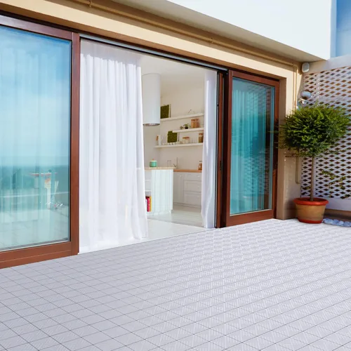 Miniatura 2 de Pure Garden 50-LG1169 - Azulejos para patio y terraza, diseño de diamantes entrelazados para suelos, resistentes a la intemperie, para exteriores