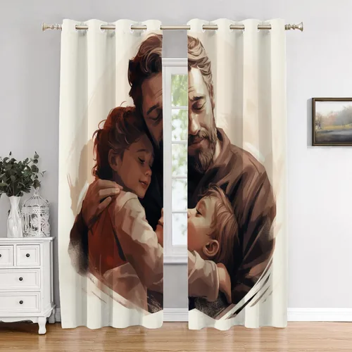 Miniatura 82 de Cortinas opacas de cocina con pintura al óleo de Europa rosa y negra para ventanas, cenefas opacas modernas de torre Eiffel de poliéster multicapa