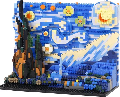 Miniatura 9 de SAMYBLOCKS Juego de 3600 piezas de microbloques de árbol bonsái de estanque de flor de melocotón, bloques de construcción de arquitectura