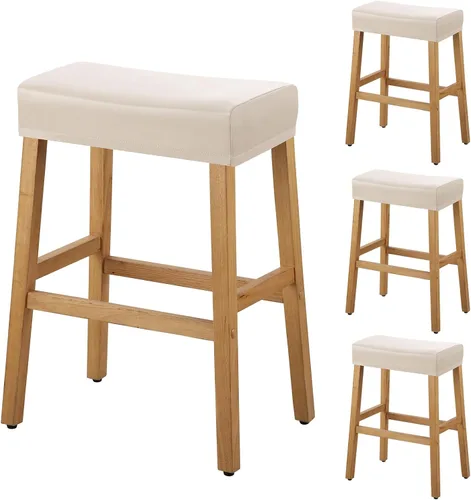 Miniatura 69 de YISUN Fundas de taburete rectangulares, paquete de 2 fundas elásticas impermeables para asiento de silla de montar, taburetes de bar, sillas de bar