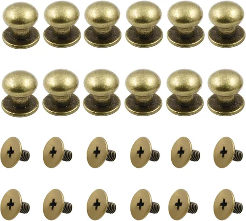 Biaungdo 12 piezas tiradores de cajón mini de 0.31" x 0.39" pulgadas, pomos redondos para gabinete, tiradores para tocador armario cofre cajón cajas