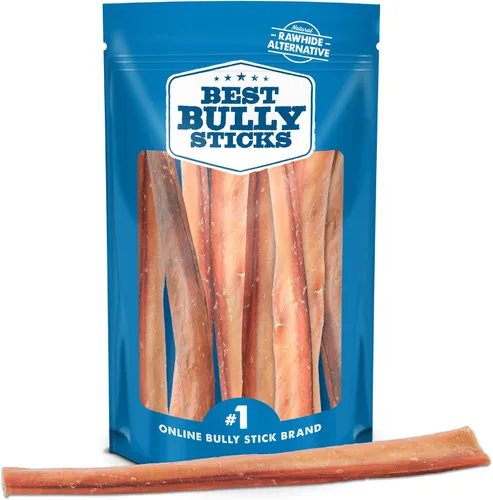 Miniatura 9 de Best Bully Sticks - Palitos de Bully Ahumados con Nogal Jumbo de 6 Pulgadas - 12 Unidades (Paquete de 1) - Natural, Sin Granos y Sin Olor, Aroma