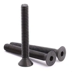 Miniatura 7 de 5/16-18 x 1-1/2" (12 PCS) Tornillos de cabeza plana, acabado de óxido negro, tornillos de cabeza avellanada, acero de aleación de grado 10.9, rosca