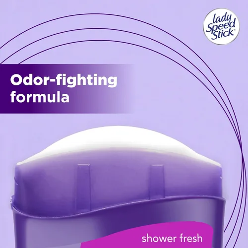 Miniatura 6 de Lady Speed Stick Desodorante antitranspirante para mujer, protección contra el sudor y el olor 72 HR, secado invisible, aroma fresco de ducha, barra