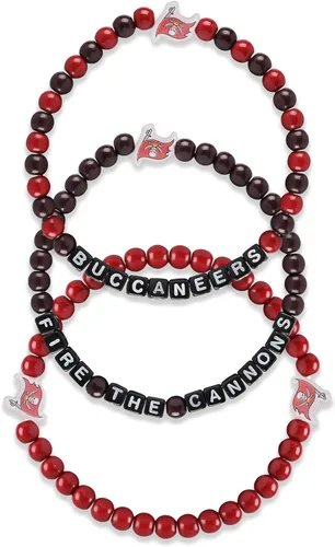 Miniatura 22 de FOCO NFL unisex-adult NFL Team Logo Officially Licensed 3-Pack Beaded Friendship Bracelets Cuentas