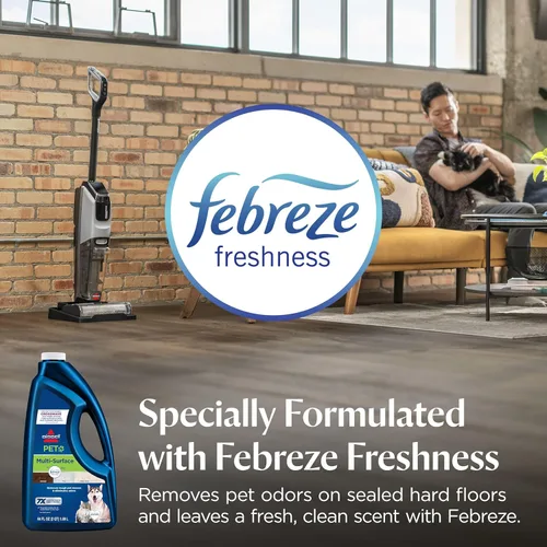 Miniatura 4 de Bissell Fórmula multisuperficie para mascotas con frescura Febreze, 22951, 1.9 L, Uso en suelos duros sellados y alfombras de área, elimina
