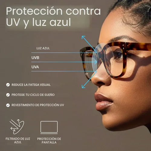 Miniatura 3 de miyya Gafas de luz azul para mujeres y hombres – Monturas gruesas de gran tamaño bloqueador de luz UV y azul, accesorios elegantes para gafas