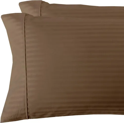 Miniatura 27 de sheetsnthings Juego de 2 fundas de almohada de 300 hilos, tamaño Queen, color negro a rayas