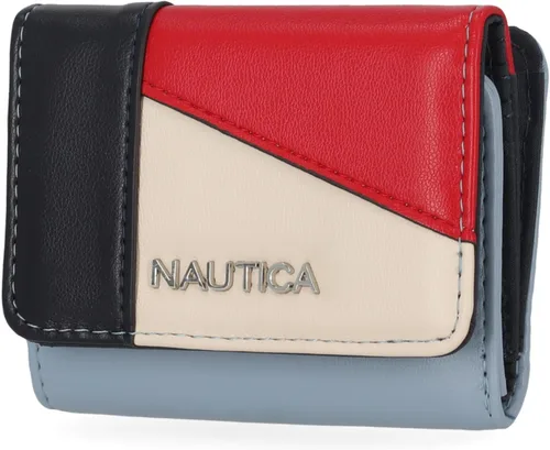 Miniatura 16 de Nautica Rower's End Cartera Pequeña para Mujeres, Bloqueo RFID Portador Delgado de Tarjetas de Crédito con Bolsillo para Monedas con Cremallera