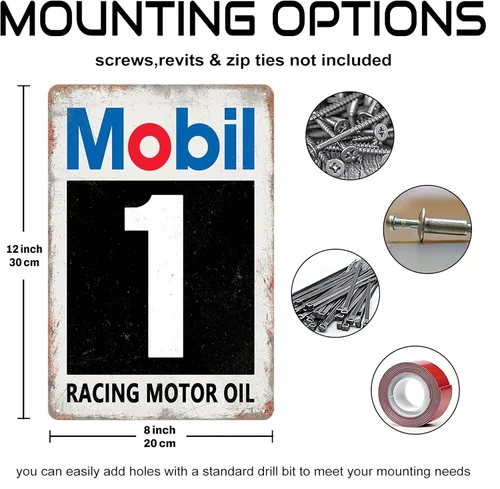 Miniatura 4 de Letreros de metal vintage para garaje, accesorios de cueva de hombre, carteles de automóvil viejo, aceite de motor, letrero de aceite de gas