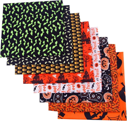 Miniatura 9 de 8 cuadrados de tela de algodón de 20 x 20 pulgadas, paquetes de tela gruesa para manualidades, costura, acolchados, manualidades (Navidad)