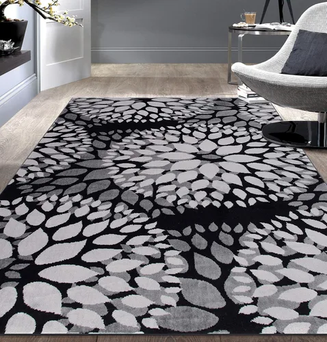 Miniatura 14 de Rugshop Alfombra con diseño moderno de círculos florales amarillos – Elegante, sin desprendimiento, de 2 x 3 pies, para sala de estar, dormitorio