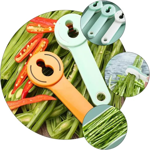 Miniatura 7 de BESTonZON 2 piezas de rallador de frijoles para verduras, de acero inoxidable ahora frijol verde, cortador de frijoles franceses, herramienta