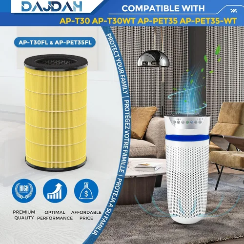 Miniatura 2 de AP-T30FL/AP-PET35FL - Filtro compatible con Homedics purificador de aire, filtro de aire 5 en 1 para Homedics Total Clean AP-T30, AP-T30WT
