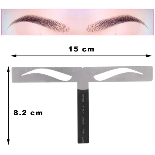 Miniatura 5 de Filfeel Regla de cejas, regla de extensión de equilibrio permanente profesional de cejas, regla de extensión de ceja (#1)