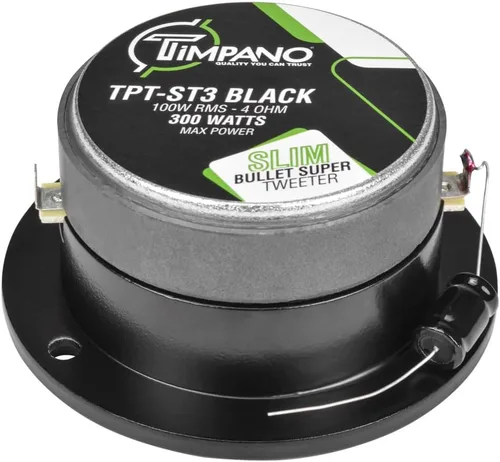 Miniatura 5 de Timpano TPT-ST3 Super Tweeter negro delgado, 600 vatios, 4 ohmios, 105 dB, bobina de voz de 1 pulgada, Tweeters Bala del sistema de sonido