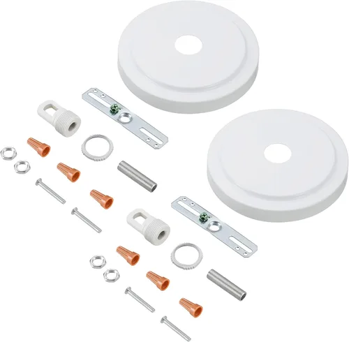 Miniatura 15 de Aspen Creative 21508-11 - Kit de lámpara de araña de transición y toldo con bucle para cuello, bronce aceitado, diámetro de 5-1/2 pulgadas, orificio
