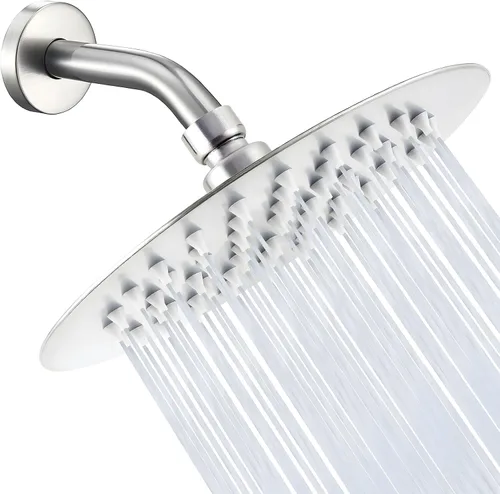 Miniatura 12 de Cabezal de ducha de lluvia de alta presión, de 6 pulgadas con reemplazo ajustable perfecto, limitador extraíble, fácil instalación para tus Acabado