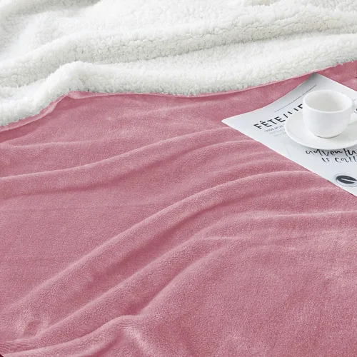 Miniatura 4 de MOONLIGHT20015 Mantas Sherpa de color rosa bebé tamaño King para cama – Paquete al por mayor de 9 mantas Sherpa – Manta suave y esponjosa
