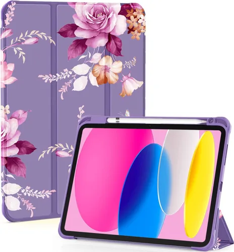 Miniatura 11 de OKP Funda para iPad de 11ª generación de 11 pulgadas (A16) 2025, para iPad de 10.9 pulgadas de 10.ª generación 2022, funda protectora delgada y Rosa