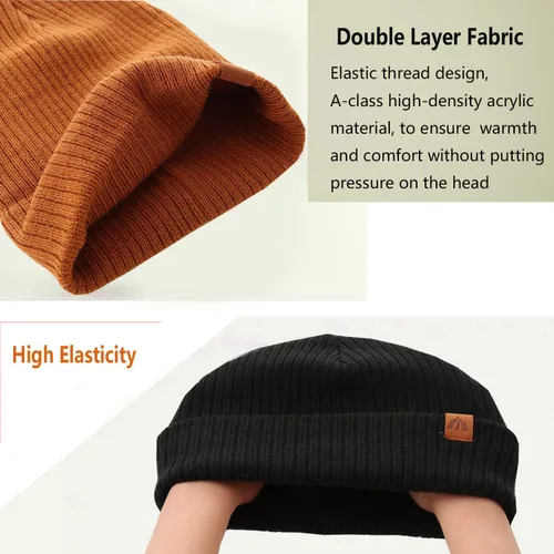 Miniatura 3 de LMLALML Gorro para niños pequeños, elegante gorro de invierno de punto para niños pequeños