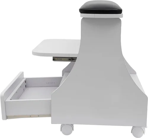 Miniatura 6 de Carrito móvil de manicura y pedicura con asiento, taburete multifunción para baño de pies, organizador de almacenamiento con ruedas para salón