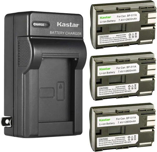 Miniatura 8 de Kastar Cargador de pared AC compatible con cámaras Canon ZR60 ZR65MC ZR70MC ZR80 ZR85 ZR85MC ZR90 ZR90MC PV130 EOS Rebel DS6041, Canon Battery Grip