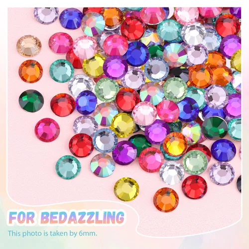 Miniatura 7 de 24000 piezas de diamantes de imitación de resina para embellecer con pegamento para joyería B7000, diamantes de imitación multicolor de 3 mm