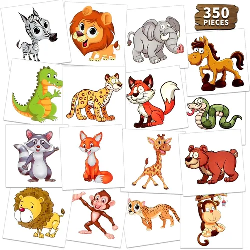 Tatuajes temporales impermeables para niños – 350 piezas | Animales, insectos y animales marinos | Hojas de tatuaje temporales para niños | Recuerdo